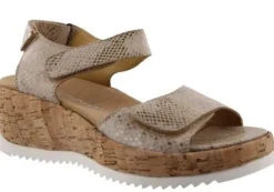 Sandalen<Helioform - Wijdte H - 771 002 034 - Taupe - Uitneembaar voetbed