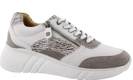 Veterschoenen<Helioform - Wijdte H - 401 001 0407 - Wit - Uitneembaar voetbed