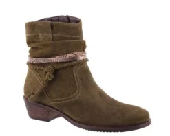 Korte Halfhoge Laarzen<Helioform - Wijdte H - 584 002 0354 - Groen - Uitneembaar voetbed