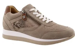 Veterschoenen<Helioform - Wijdte H - 25301 0342 - Zand - Uitneembaar voetbed