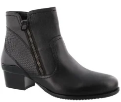 Korte Halfhoge Laarzen<Helioform - Wijdte K - 231 017 0404 - Zwart - Uitneembaar voetbed