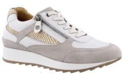 Veterschoenen<Helioform - Wijdte K - 250 018 0350 - Beige - Uitneembaar Voetbed