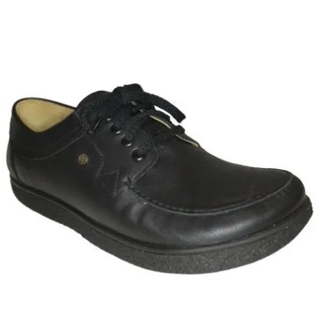 Veterschoenen<Jacoform - 336 - Zwart - 6 tenen schoenen - Natuurleest