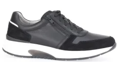 Veterschoenen<Pius Gabor Pius - Rolling Soft - Wijdte G 1/2 - Zwart - Uitneembaar voetbed