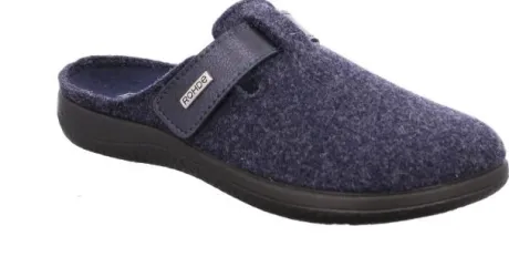 Pantoffel Slippers<Rohde - 6549 56 - Blauw - Uitneembaar voetbed