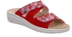 Slippers<Rohde - 5735 - Rood - Uitneembaar voetbed.