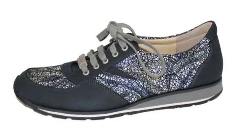 Veterschoenen<Schneider - Wijdte C - 401.540 - Blauw - Uitneembaar voetbed