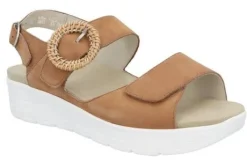 Sandalen<Solidus - Wijdte G - 48022 30671 - Cognac - Uitneembaar voetbed