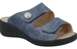 Slippers<Solidus - Wijdte H - 21104 80369 - Blauw - Uitneembaar voetbed