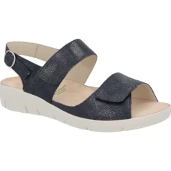 Sandalen<Solidus - Wijdte H - 80244 - Blauw - Uitneembaar voetbed