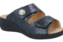 Slippers<Solidus - Wijdte H - 21104 80412 - Blauw - Uitneembaar voetbed