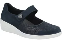 Bandschoenen<Solidus - Wijdte H - 25503 80422 - Blauw - Uitneembaar voetbed