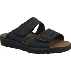 Slippers<Solidus - Wijdte H - 78063 - Blauw - Uitneembaar voetbed