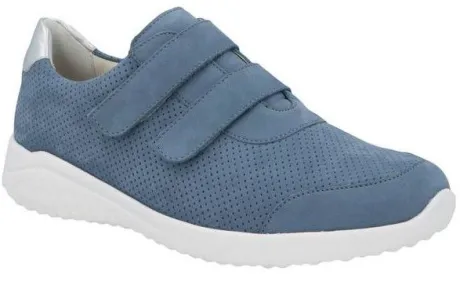 Klittenbandschoenen<Solidus - Wijdte H - 52012 80460 - Jeans - Uitneembaar voetbed