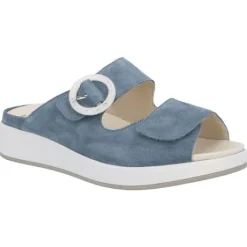 Slippers<Solidus - Wijdte H - 75035 - Jeans - Uitneembaar voetbed