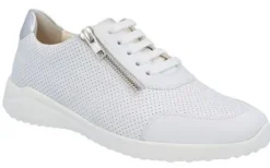 Veterschoenen<Solidus - Wijdte H - 52002 10153 - Wit - Uitneembaar voetbed