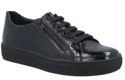 Veterschoenen<Solidus - Wijdte H - 37004 01138 - Zwart - Uitneembaar voetbed