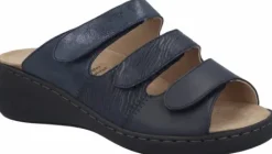 Slippers<Solidus - Wijdte H - 21154 - Blauw - Uitneembaar voetbed