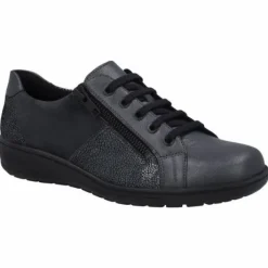 Veterschoenen<Solidus - Wijdte H - 27001 - Grijs - Uitneembaar voetbed