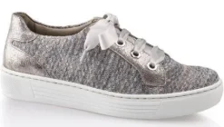 Veterschoenen<Solidus - Wijdte H - 37018 - Grijs - Uitneembaar voetbed