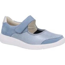 Bandschoenen<Solidus - Wijdte H - 56501 - Jeans - Uitneembaar Voetbed