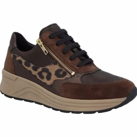 Veterschoenen<Solidus - Wijdte H - Bruin - 30721 - Uitneembaar voetbed