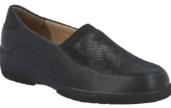 Instapschoenen<Solidus - Wijdte J - 26381 308 - Zwart - Uitneembaar voetbed