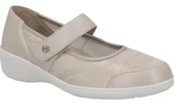 Bandschoenen<Solidus - Wijdte J - 26551 - Taupe - Uitneembaar Voetbed