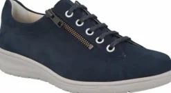 Veterschoenen<Solidus - Wijdte K - 29097 80033 - Blauw - Uitneembaar voetbed