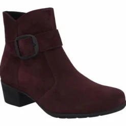 Korte Halfhoge Laarzen<Solidus - Wijdte K - 35025 50220 - Bordeaux - Uitneembaar voetbed