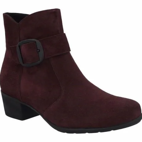 Korte Halfhoge Laarzen<Solidus - Wijdte K - 35025 50220 - Bordeaux - Uitneembaar voetbed