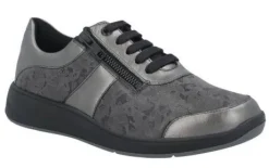 Veterschoenen<Solidus - Wijdte K - 65503 30569 - Grijs - Uitneembaar voetbed.