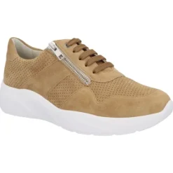 Veterschoenen<Solidus - Wijdte K - 66017 - Naturel- Uitneembaar voetbed