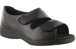 Sandalen<Solidus - Wijdte K - 73133 196 - Zwart - Uitneembaar voetbed