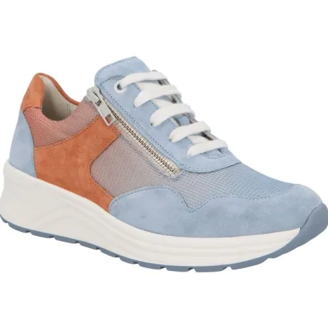 Veterschoenen<Solidus - Wijdte K - 59500 - Jeans - Uitneembaar Voetbed