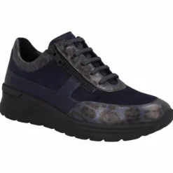 Veterschoenen<Solidus - Wijdte K - Blauw - 59079 - Uitneembaar voetbed