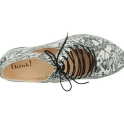 Bandschoenen<Think - 000565 2 1010 - Zwart/ Grijs - UItneembaar voetbed