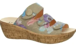 Slippers<Think - 000959 9010 - Taupe - Uitneembaar voetbed