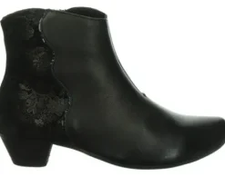 Korte Halfhoge Laarzen<Think - 000840 0000 - Zwart - Uitneembaar voetbed