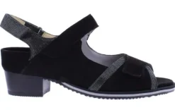 Sandalen<Verhulst - Wijdte H - 7354 Zwart - Uitneembaar voetbed