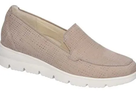 Instapschoenen<Waldlaufer - Wijdte H - 902501 - Beige - Uitneembaar voetbed