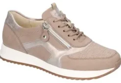 Veterschoenen<Waldlaufer - Wijdte H - 752003 - Beige - Uitneembaar voetbed