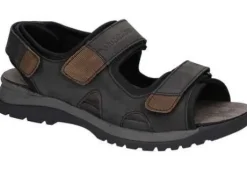 Sandalen<Waldlaufer - Wijdte H - 746002 - Zwart met bruin - Uitneembaar voetbed