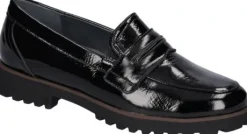 Instapschoenen<Waldlaufer Waldlaufr - Wijdte H - 772509 143 001 - Zwart lak - Uitneembaar voetbed