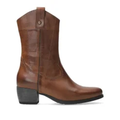 Korte Halfhoge Laarzen<Wolky - 02876 30 430 - Caprock - Cognac - Uitneembaar voetbed