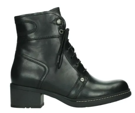 Boots<Wolky - 01263 30 00 - Zwart - Uitneembaar voetbed