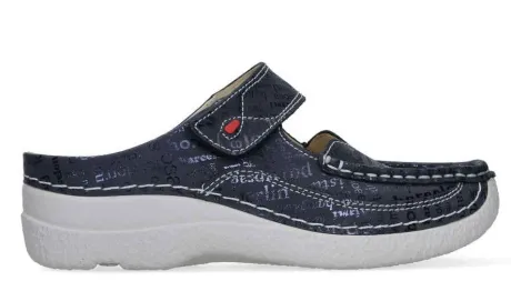 Slippers<Wolky - 622714 870 - Blauw - Uitneembaar voetbed