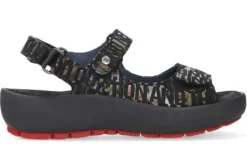Sandalen<Wolky - Rio 0332541 - Zwart met diverse kleuren - Uitneembaar voetbed