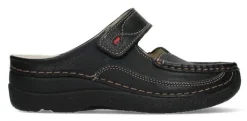 Slippers<Wolky - Roll Slipper 6227 - Zwart - Uitneembaar voetbed