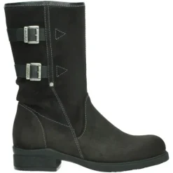 Korte Halfhoge Laarzen<Wolky - Steel 02626 - Zwart - Uitneembaar voetbed